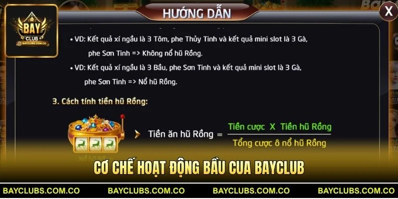 Cơ chế hoạt động Bầu Cua BayClub